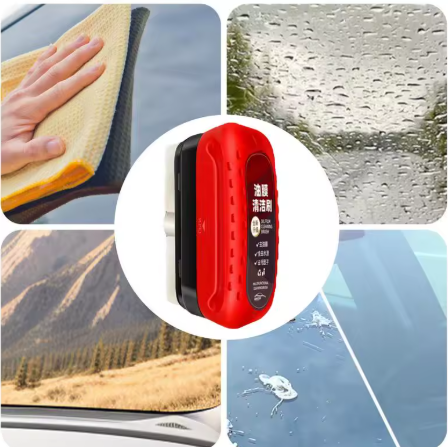 2 CEPILLOS LIMPIADOR DE PELÍCULA DE ACEITE PARA VIDRIO DE COCHE